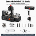 BenchFab Mini 3X – 3-ühes lauaminitööpink treimiseks, puurimiseks ja kergeks freesimiseks